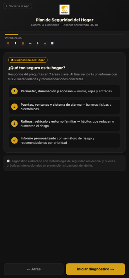Plan de Seguridad del Hogar en la app